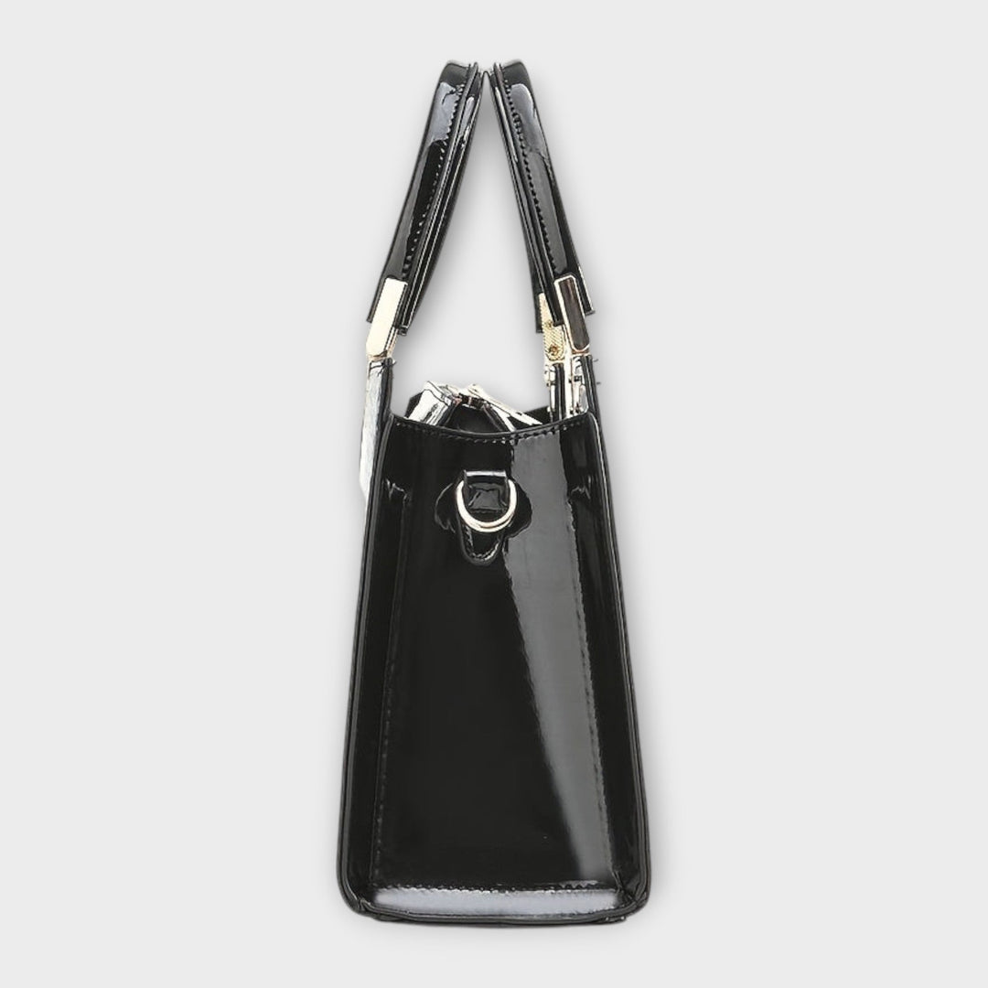 Annie | Glossy Crocodile Pattern Handbag