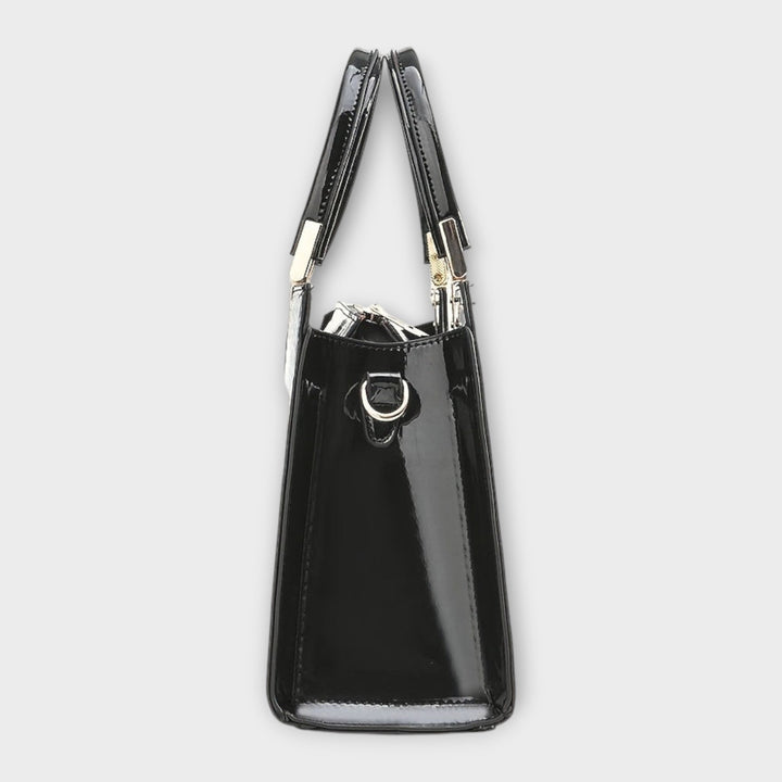 Annie | Glossy Crocodile Pattern Handbag